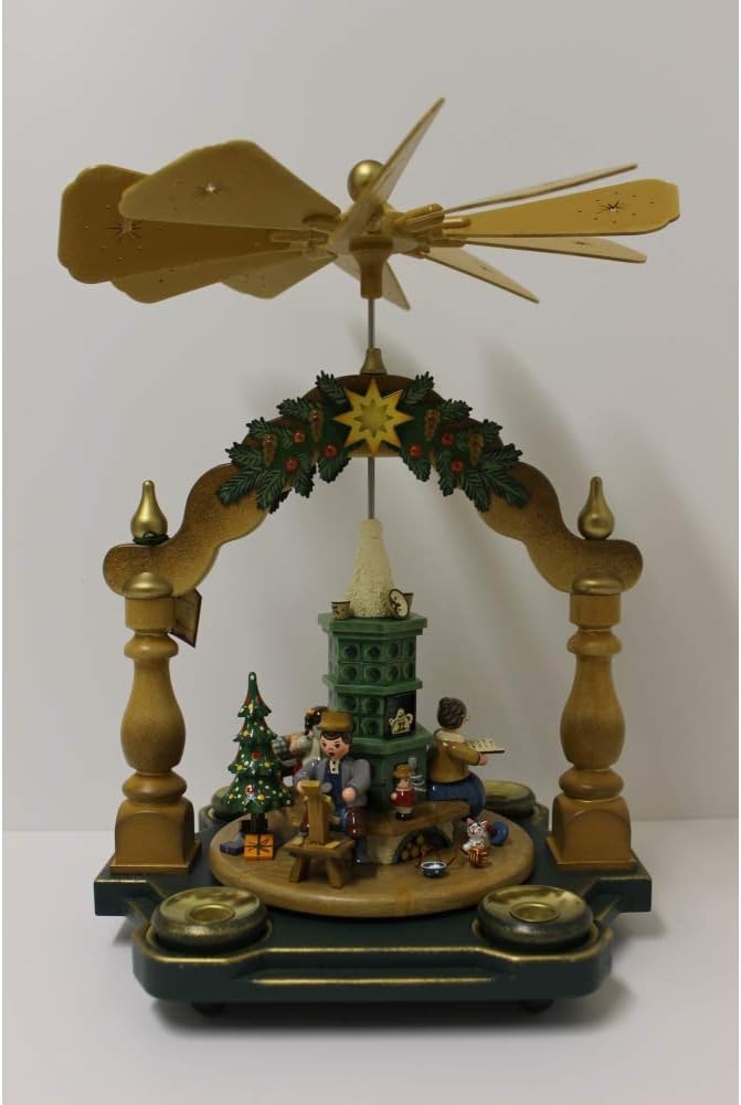 Hubrig - Folk Art Pyramids Grandmother's Christmas House 35 x 25 cm